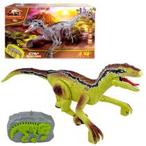 Dinossauro Velociraptor Luz Som Controle Remoto Recarregável