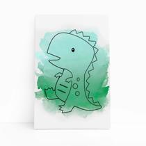 Dinossauro Verde Colorido Infantil Quadro Canvas 60x40cm Dinossauro Verde Colorido Infantil Quadro Canvas 60x40cm