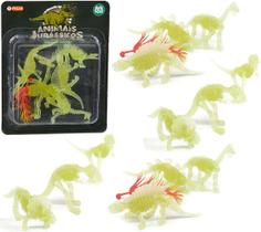 Dinossauros Animais Jurassicos Brilham Escuro Fossil 14pcs Dinossauros Animais Jurassicos Brilham Escuro Fossil 14pcs