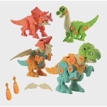 Dinossauros Coloridos Com Parafusos Monta e Desmonta Brinquedo