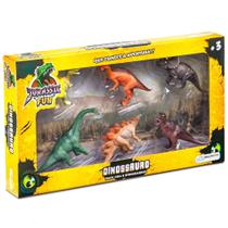 Dinossauros de Brinquedo Jurassic Fun Dino Pack com 6 Bonecos Tiranossauro Rex - Multikids BR1467