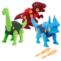 Dinossauros DIY desmontam brinquedos infantis Kit de blocos de construção de quebra-cabeça de chave de fenda Dinossauros DIY desmontam brinquedos infantis Kit de blocos de construção de quebra-cabeça de chave de fenda