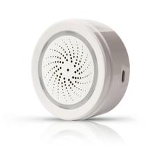 Dioche de alarme de sirene USB WiFi 120dB com temperatura e umidade Dioche de alarme de sirene USB WiFi 120dB com temperatura e umidade