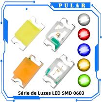 Diodos Emissores De Luz LED SMD 0603 Azul Vermelho Amarelo Verde Branco Quente Laranja UV Rosa