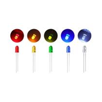 Diodos LED De 3mm E 5mm, 200 Peças, Transparentes, Vermelho, Verde, Azul, Amarelo, Branco Para