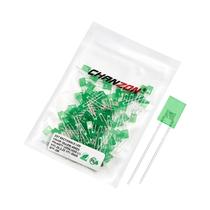 Diodos LED Quadrados Transparentes Difusos DIY 2x5x7mm Branco Vermelho Verde Azul Amarelo Laranja