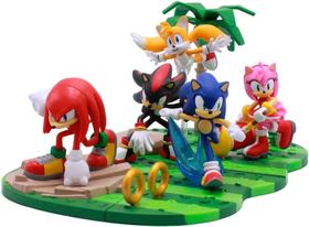 Diorama Completo Sonic The Hedgehog Craftable Constructibles Sonic Amy Tails Shadow Knuckles - Just Toys