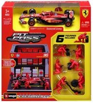 Diorama F1 Pit Stop Ferrari Mc Laren Red Bull Burago 1/43