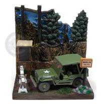 Diorama Jeep Willys C/capota Wwii Johnny Lightning 1/64