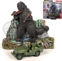 Diorama Jeep Willys Godzilla Johnny Lightning 1/64