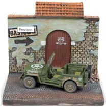 Diorama miniatura johnny lightning jeep willys militar 1/64