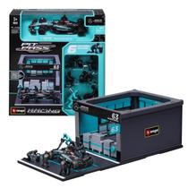 Diorama Pit Stop Fórmula 1 Miniatura Mercedes-AMG W15 63 George Russell 2024 - Bburago - 1:43 Diorama Pit Stop Fórmula 1 Miniatura Mercedes-AMG W15 63 George Russell 2024 - Bburago - 1:43