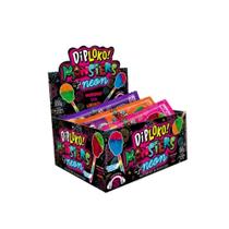 Dip Loko Neon Caveira Danilla - Pirulito Bilha no Escuro - Caixa 300g c/ 30 und