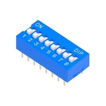 Dip Switch 08vias - Azul 180g
