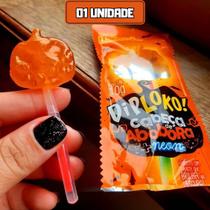 Diploko Pirulito NEON Cabeça de Abóbora Festa/ Hallloween/Lembrancinha de Festa UNIDADE