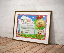 Diploma Dental Odontológico Paciente Em 1º Lugar 14 Unidades - D-Express