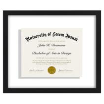 Diploma Frame American Flat Signature Float 12,5 x 15 cm preta Diploma Frame American Flat Signature Float 12,5 x 15 cm preta