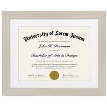 Diploma Frame Coleção Americanflat Legacy 11x14 em madeira clara Diploma Frame Coleção Americanflat Legacy 11x14 em madeira clara