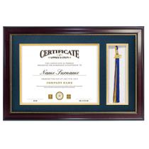 Diploma Frame GraduatePro 11x17 com suporte de borla para 8,5x11