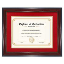 Diploma Frame GraduatePro 21 x 29,7 cm com tapete vermelho sobre ouro Diploma Frame GraduatePro 21 x 29,7 cm com tapete vermelho sobre ouro