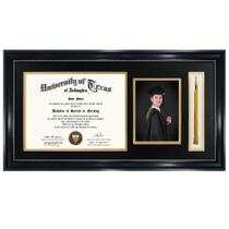 Diploma Frame Graduation Mall Black Diploma 8,5x11 Certificado 5x7 Foto Diploma Frame Graduation Mall Black Diploma 8,5x11 Certificado 5x7 Foto