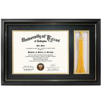 Diploma Frame Graduation Mall Black Wood 28 x 43 cm com suporte de borla Diploma Frame Graduation Mall Black Wood 28 x 43 cm com suporte de borla