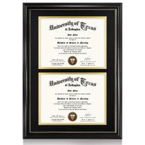 Diploma Frame Graduation Mall Double 21x29,7 cm Madeira e acrílico Diploma Frame Graduation Mall Double 21x29,7 cm Madeira e acrílico