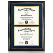 Diploma Frame Graduation Mall Double 21x29,7 cm Madeira e acrílico Diploma Frame Graduation Mall Double 21x29,7 cm Madeira e acrílico