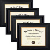 Diploma Frame Minesaxel 28x36 cm com tapete preto de 21,6 x 28 cm, pacote com 4