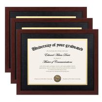 Diploma Frame upsimple 11x14 com vidro de alta definição, pacote com 3 Diploma Frame upsimple 11x14 com vidro de alta definição, pacote com 3