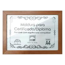 Diplomas Premium Madeira A4 com Tela de Acetato e MDF - Arte na Arte