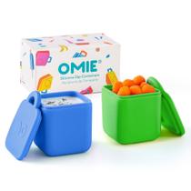 Dips Containers OmieBox Leakproof 120 ml (pacote com 2) azul marinho/verde Dips Containers OmieBox Leakproof 120 ml (pacote com 2) azul marinho/verde