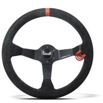 Direção Volante Esportivo Tunning Sport Universal em Camurça Natural Tarja Vermelha Lotse Wrc WRC-PV