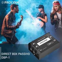 Direct Box Passivo Prolynk DBP1, Caixa Direta para Instrumentos Musicais, Qualidade Premium