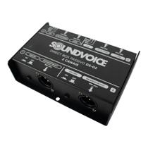 Direct box passivo soundvoice ds-02 duplo 2 canais