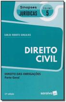 Direito Das Obrigações: Parte Geral - Vol.5 - Coleção Sinopses Jurídicas - SARAIVA (JURIDICOS) - GRUPO SOMOS SETS