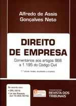 Direito de Empresa - 7ª Ed. 2017 Comentários aos artigos 966 a 1.195 do Código Civil - RT - Revista dos Tribunais