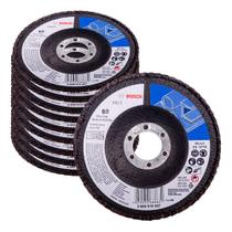 Disco 10 Unid Flap Bosch X421 Óxido Aluminio 115mm G60 Curvo