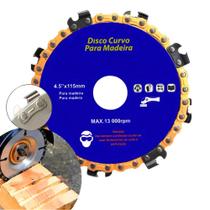 Disco 115mm Curvo Ideal Para Cortes Em Madeira Esmerilhadeira