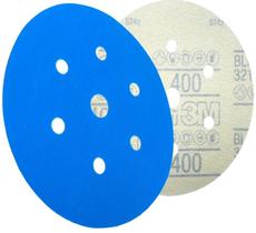 Disco Abrasivo 3M Hookit Blue 400 321U 7 Furos - 10 Unidades