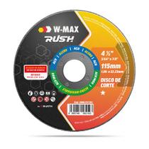 Disco Abrasivo de Corte Aço Inox 115x1,0AH22,23mm Embalagem com 50 Unidades WMax 5986211151 Kit