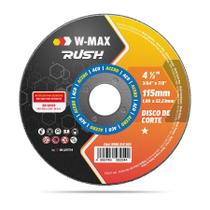 Disco Abrasivo de Corte Aço Rush 250 x 3,0 x 19,05mm Embalagem com 5 Unidades WMax 5986212340 Kit
