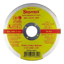 Disco abrasivo de corte metal e inox 4.1/2" starrett Disco abrasivo de corte metal e inox 4.1/2" starrett