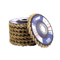 Disco Acabamento Extra Manta Fibra Angular 4.1/2 Grosso Marrom 20 Unidades