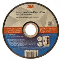 Disco Aco Inox 3M - 4.1/2''X3/75''X7/8'' I-Plus - Fino 1,0Mm Disco Aco Inox 3M - 4.1/2''X3/75''X7/8'' I-Plus - Fino 1,0Mm