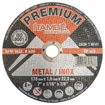 Disco Aco Inox Itambe 7''X1/16''X7/8'' Premium - Fino 1,6Mm