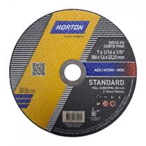 Disco Aco Inox Norton Standart - 7''X1/16''X7/8''- Fino
