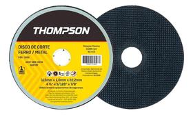 Disco Aco Inox Thompson 4.1/2x5/128x7/8 Fino 1,0mm / 10 unidades