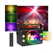 Disco Ball Light Party Lights DJ Disco Lights LED Stage Strobe Light Sound ativado com controle remoto para festas de Natal Club Bar Presente Birthday Rave Holiday Christmas Dance Room