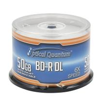 Disco Blu-ray Optical Quantum 6X 50 GB BD-R DL branco imprimível a jato de tinta 50 discos